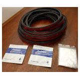 Black Rubber Weather Stripping Door Seal Strip, D Shape Door Weather Seal Strip, Self-Adhesive Soundproofing Frame Insulation Tape for Doors Frame/Window Seal, Blocks Cold Drafts Noise - Retail: $10