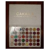 Glitter Eyeshadow Palette, 40 Colors Highly Pressed Pigmented Metallic Shimmer Sparkly Glitter Eyeshadow Makeup Pallet Palettes, Pink Blue Green Red Gold Purple Eye Shadow Powder