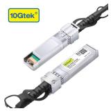 10Gtek SFP+ DAC Twinax Cable, 10G SFP+ to SFP+ Direct Attach Copper Patch Passive Cable for Cisco SFP-H10GB-CU0.5M, Ubiquiti UniFi UC-DAC-SFP+, TP-Link TL-SM5220-0.5M, Fortinet and More, 0.5-Meter - R