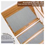 Non Slip Stair Landing Rug for Wooden Steps Indoor, Stair Landing Mat Square 20 x 32" Landing Rugs for Wood Stairs, Carpet Stair Treads Matching Mats for Pet, Light Grey"