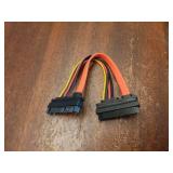 SFF-8482 SAS 29 Pin to SATA 22Pin Hard Disk Drive Raid Extension Cable with 15 Pin SATA Power Port - Retail: $8