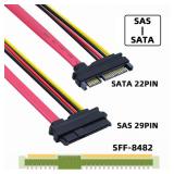 SFF-8482 SAS 29 Pin to SATA 22Pin Hard Disk Drive Raid Extension Cable with 15 Pin SATA Power Port - Retail: $8