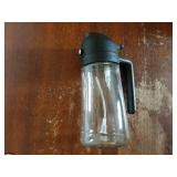 2 in 1 Glass Oil Sprayer & Dispenser,16oz/470ml Olive Cooking, Air Fryer, and Salad, for Kitchen Gadgets and Air Fryer Accessories, w/Stickers (Black) - Retail: $7