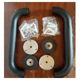 Shower Grab Bar, 2 Pack 12 Inch Black Bathroom Grab Bar, 1.25 Diameter 304 Stainless Steel Anti-Slip Grab Bars for Bathtubs and Showers, Handicap Shower Grab Bar for Seniors Elderly - Retail: $20"