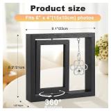 Dog Memorial Gifts for Loss of Dog- Pet Memorial Remembrance Bereavement Sympathy Gifts for Dogs, Rotating Wooden Dog Passing Away Gifts Picture Frame for 4x6 Photo- Black - Retail: $19