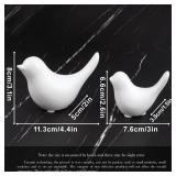 Small White Birds Statues Home Decor Modern Style Decorative Ornaments for Living Room Decor, Bedroom, Office Desktop, Cabinets (2Pcs White Birds) - Retail: $10