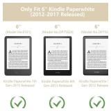 Case for 6 Kindle Paperwhite 5th/6th/7th Generation 2012-2017 Released(Model No. EY21 & DP75SDI), Premium Lightweight PU Leather Cover with Auto Wake/Sleep, Khaki Leopard Print - Retail: $16"