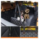 Dog Seat Cover, 100% Waterproof Hammock 600D Heavy Duty Scratch Proof Nonslip Durable Soft Pet Back Seat Covers for Cars Trucks and SUVs - Retail: $40