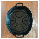 Round Silicone Air Fryer Liners 3Pack, Ninja AF101 & AF161 Silicone Liners for 4-5.3QT, Reusable Air Fryer Accessories Food Grade Liners, Compatible with Ninja, COSORI, Tefal, Bear, Chefman - Retail: 