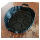 Round Silicone Air Fryer Liners 3Pack, Ninja AF101 & AF161 Silicone Liners for 4-5.3QT, Reusable Air Fryer Accessories Food Grade Liners, Compatible with Ninja, COSORI, Tefal, Bear, Chefman - Retail: 