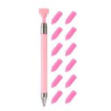 Diamond Art Pen with Wax, Fine Point Diamond Art Accessories Refillable Wax Pen with 5 Pcs Wax for Diamond Art Nail DIY Craft, Pink - Retail: $10