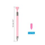 Diamond Art Pen with Wax, Fine Point Diamond Art Accessories Refillable Wax Pen with 5 Pcs Wax for Diamond Art Nail DIY Craft, Pink - Retail: $10