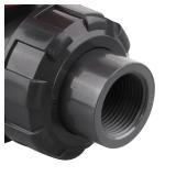 2 Pack PVC True Union Ball Valve NPT Threaded with Full Port, EPDM O-Rings, and Reversible PTFE Seats, Rated at 200 PSI (3/4 Inch NPT Threaded) - Retail: $19