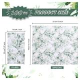 100Pcs Disposable Greenery Guest Napkins Paper Disposable Hand Towels Green Leaves Decorative Paper Dinner Hand Napkin for Bathroom Baby Shower Party Supplies Table Decor - Retail: $16