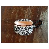 AIRSPO Case for Beats Studio Buds/Beats Studio Buds Plus Case Cover 2021/2023 Silicone Floral Printed Protective Beats Studio Buds Earbuds Headphones Case Cover Skin with Keychain (Khaki/Leopard) - Re