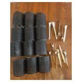 Big Self-Grip Hair Curlers Rollers with Stainless Steel Duckbill Clips for Long, Medium, Thick Hair and Bangs Volume (Black) - Retail: $10