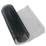 40 x 13 inch Car Grill Mesh Sheet, Black Painted Aluminum Alloy Multifunctional Grille Mesh Roll, 6 x 12 mm Hexagon-Shape Grids - Retail: $18