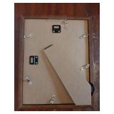 YESKAY 8.5x11 Picture Frame - 8.5 x 11 Photo Frame Made of Solid Oak Wood and Real Glass,Display Picture 2 Opening 5x7 with Mat or 8.5x11 Without Mat for Wall & Tabletop(Color Walnut) - Retail: $24