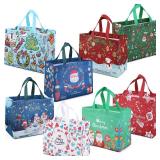 3PCS Christmas Gift Bags, Non-Woven Christmas Bags with Handles, Treat Tote for Gifts Wrapping Shopping, Xmas Party Supplies - Retail: $8