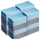 40 Pack Cleaning Cloth Reusable Kitchen Towels Fish Scale Microfiber Polishing Cloth for Windows Glass Mirrors No Watermark, 12 x 16 Inches(Gray Blue) - Retail: $20