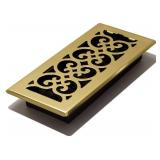 Decor Grates SPH410 Floor Register, 4x10, Polished Brass Finish - Retail: $18