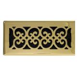 Decor Grates SPH410 Floor Register, 4x10, Polished Brass Finish - Retail: $18
