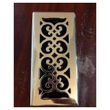 Decor Grates SPH410 Floor Register, 4x10, Polished Brass Finish - Retail: $18