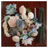 Serra Flora Artificial Flowers Combo Box Set Faux Flowers Bulk Flower Leaf with Stems Arrangements for DIY Wedding Bouquets Party Table Centerpieces Home Decorations Indoor Outdoor - Retail: $23