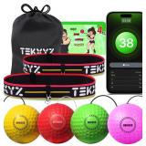 Reflex Ball Family Pack with Counter App | Online Community for Boxing Ball, Ideal for Coordination, Punching, Stress Relief, Home Workouts & Fitness | Stocking Stuffer Gift for All Ages - Retail: $20