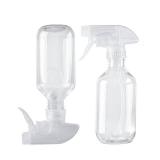 2 Pack 360Â° Spray Bottles, 10 oz Plastic Small Containers with Adjustable Spray Nozzles, Spray Bottles for Hair, Cleaning Solutions, BBQ and Plants Clear - Retail: $10