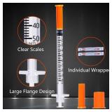 1ml/cc 29G 1/2 Inch Syringes, U-100 Scientific Lab Syringe, Individual Wrapped, 100 Pack - Retail: $26