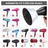 Universal Travel Hair Diffuser, Collapsible Foldable Hair Dryer Attachment Portable for Salon Blower Wavy Curly Hair, Professional Adjustable Fast-drying for Blow Dryer 1.5-3.22" Nozzle - Retail: $17"