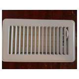 4 x 12" Floor Register - Heavy Duty Steel Walkable Floor Vents - Easy Adjust Air Supply Lever - Vent Covers for Home (White) - Retail: $13"