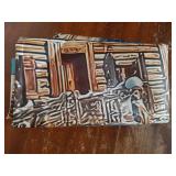 Santa Motorcycle Christmas Banner 71x43 Inch, Santa Riding Motorcycle with Presents in Snow, Outdoor Holiday Yard Decoration, Large Christmas Backdrop for Parties - Retail: $10