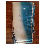 Santa Motorcycle Christmas Banner 71x43 Inch, Santa Riding Motorcycle with Presents in Snow, Outdoor Holiday Yard Decoration, Large Christmas Backdrop for Parties - Retail: $10