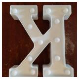 Light Up Letters LED Marquee Letters Lights Sign 26 Alphabet and 10 Number Big Light Letter for Party Birthday Bar Battery Powered Christmas Decor Letter Lights (Warm White K) - Retail: $9