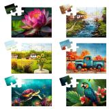 6 Pack 16 Large Piece Jigsaw Puzzles for Seniors Dementia Alzheimer