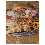 13 Pcs Easter Interchangeable Door Sign for Front Door Farmhouse Truck Decor Rustic Hanging Welcome Sign with 12 Interchangeable Seasonal Holiday Decor for Easter(Cute Color) - Retail: $22