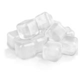 60 Pack Reusable Ice Cubes - Non Melting, Refreezable Plastic Ice Cubes for Drinks | Keep Whiskey, Wine, Cocktails, Coffee Cold Without Watering Down | BPA Free (Transparent) - Retail: $14
