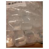 60 Pack Reusable Ice Cubes - Non Melting, Refreezable Plastic Ice Cubes for Drinks | Keep Whiskey, Wine, Cocktails, Coffee Cold Without Watering Down | BPA Free (Transparent) - Retail: $14
