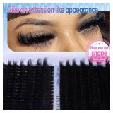 Lash Clusters 160D+260D Eyelash Clusters 12-24mm Long Lash Extension Thick Cluster Eyelash Extensions Volume Strip Mink Lashes Cluster Dramatic Full Salon Look Mega Eyelashes. A few messed up on the b