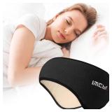 Sleep Mask & Earmuffs for Sleep - 2 in 1 Eye & Ear Mask, Comfortable & Soft for Side Sleepers (Black) - Retail: $13