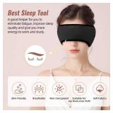 Sleep Mask & Earmuffs for Sleep - 2 in 1 Eye & Ear Mask, Comfortable & Soft for Side Sleepers (Black) - Retail: $13