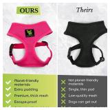 EcoBark Dog Harness - Eco-Friendly Max Comfort Harnesses - Luxurious Soft Mesh Halter - Over The Head Harness Vest- No Pull and No Choke for Puppy, Toy Breeds & Small Dogs (Small, Green) - Retail: $16