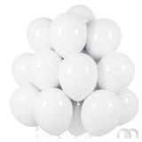 White Balloons 100 Pack 12 Inch White Latex Party Balloons with 2 Rolls of Ribbon Helium Balloons for Wedding Birthday Party Baby Shower Engagement Anniversary Decorations - Retail: $7