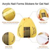 200 PCS Nail Forms for Builder Gel, AHIER Self-adhesive Nail Extension Forms for DIY at Home Professional Nails Art Supplies - Retail: $5