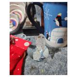 Penguin Christmas Collection Set - Tabletop Lighter, Ramekins, Mugs, Plushy and More