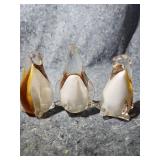 Glass Penguin Figurines Set of 3