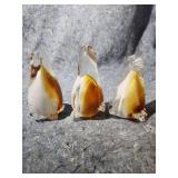 Glass Penguin Figurines Set of 3