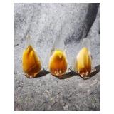 Glass Penguin Figurines Set of 3